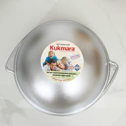 Казан KUKMARA, 6 л, с крышкой, литой алюминий, серебристый