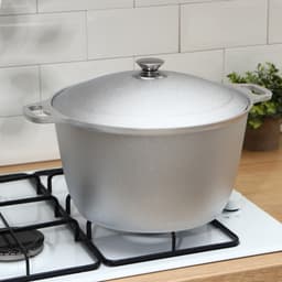 Кастрюля KUKMARA, 10 л, d=30 см, с крышкой, литой алюминий, серебристая