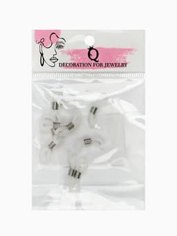 Резинка для цепочек/шнурков для очков (набор 10 шт.), прозрачная в серебре