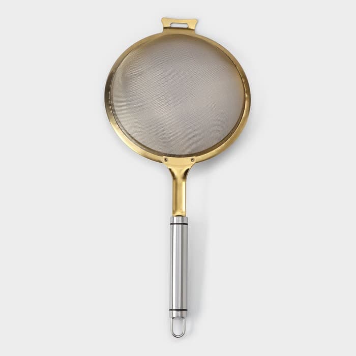 Сито для просеивания Magistro Arti gold, 6×16×35 см, золотистая