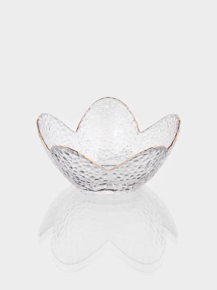 Салатник фигурный «Цветок», 150 мл, 12×5 см, стекло