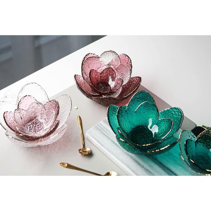 Салатник фигурный «Цветок», 280 мл, 16×7.7 см, стекло