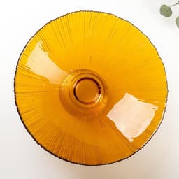 Ваза для фруктов «Фейерверк», 3.7 л, 33×13.5 см, стекло, цвет янтарный