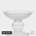 Ваза для фруктов Magistro «Фейерверк», 1.4 л, 25×10 см, стекло, прозрачная