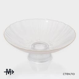 Ваза для фруктов Magistro «Фейерверк», 3.7 л, 33×13.5 см, стекло, прозрачная