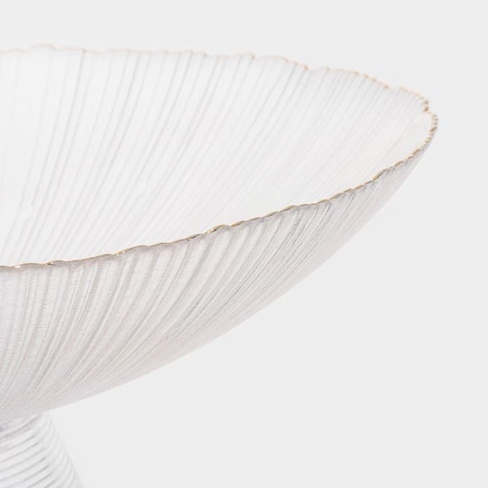 Ваза для фруктов Magistro «Фейерверк», 3.7 л, 33×13.5 см, стекло, прозрачная