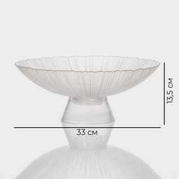 Ваза для фруктов Magistro «Фейерверк», 3.7 л, 33×13.5 см, стекло, прозрачная