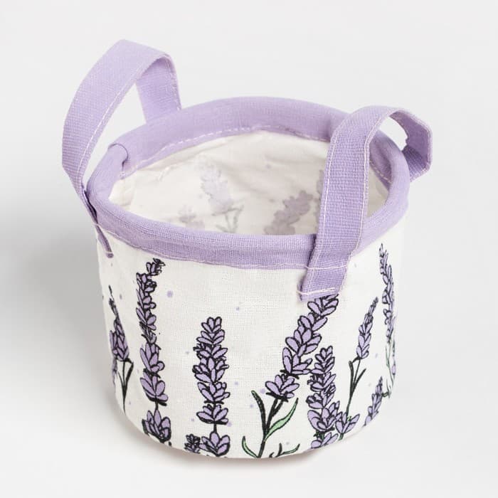 Корзинка текстильная «Этель. Лаванда», 12×14 см
