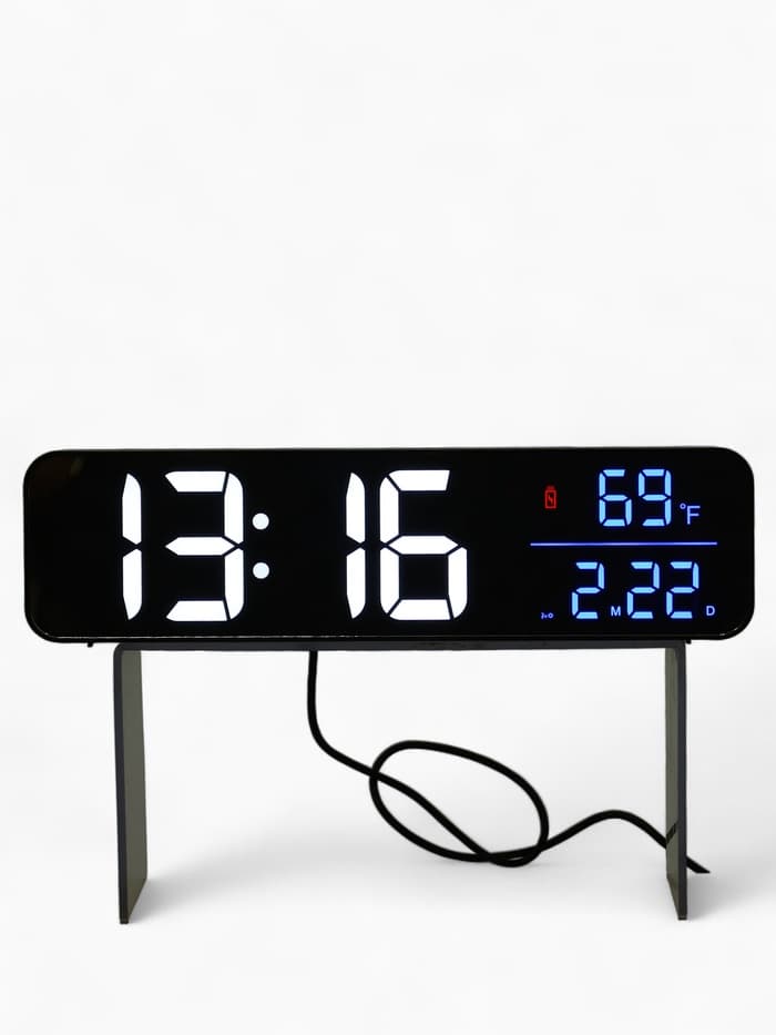 Часы электронные настольные, будильник, на подвесе, 2400 мАч, 3.5×7×26.5 см
