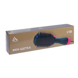 Фен - щётка Luazon LFS-04, 1000 Вт, 3 скорости, 3 режима, чёрно-розовая