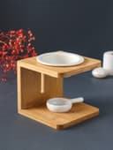 Аромалампа для эфирных масел «Стиль», бамбук, керамика, с подставкой под свечу