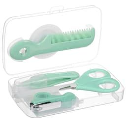 Набор по уходу за ребенком, 5 предметов: расческа, пинцет, ножницы, книпсер, пилка, зеленый