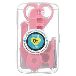 Набор по уходу за ребенком, 5 предметов: расческа, пинцет, ножницы, книпсер, пилка, розовый