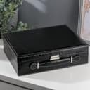 Шкатулка для украшений и часов 4 отделения «Чёрный чемоданчик», искусственная кожа, 9×32.5×26 см