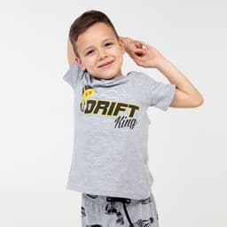 Пижама для мальчика: футболка, брюки KAFTAN Drift, серая, рост 86-92 см