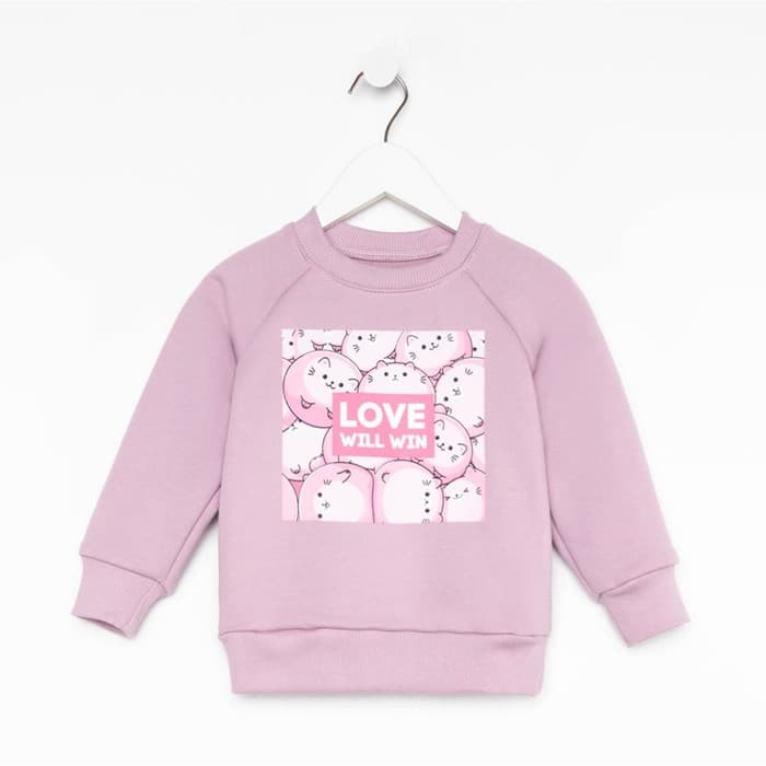 Свитшот для девочки KAFTAN: Dream, лиловый, размер 30 (98-104 см)