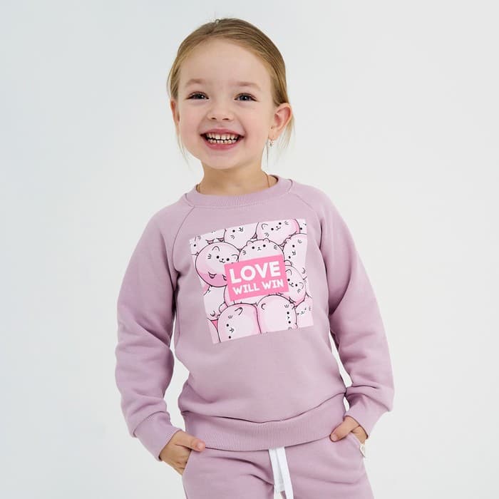 Свитшот для девочки KAFTAN: Dream, лиловый, размер 32 (110-116 см)