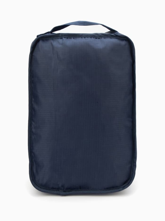 Косметичка дорожная на молнии, с ручкой, с карманом, синяя