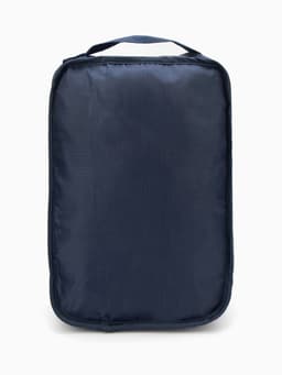 Косметичка дорожная на молнии, с ручкой, с карманом, синяя