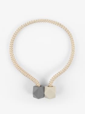 Подхват для штор «Камушки», d=3×46 см, пепельно-бежевый, серый