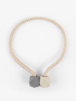 Подхват для штор «Камушки», d=3×46 см, пепельно-бежевый, серый