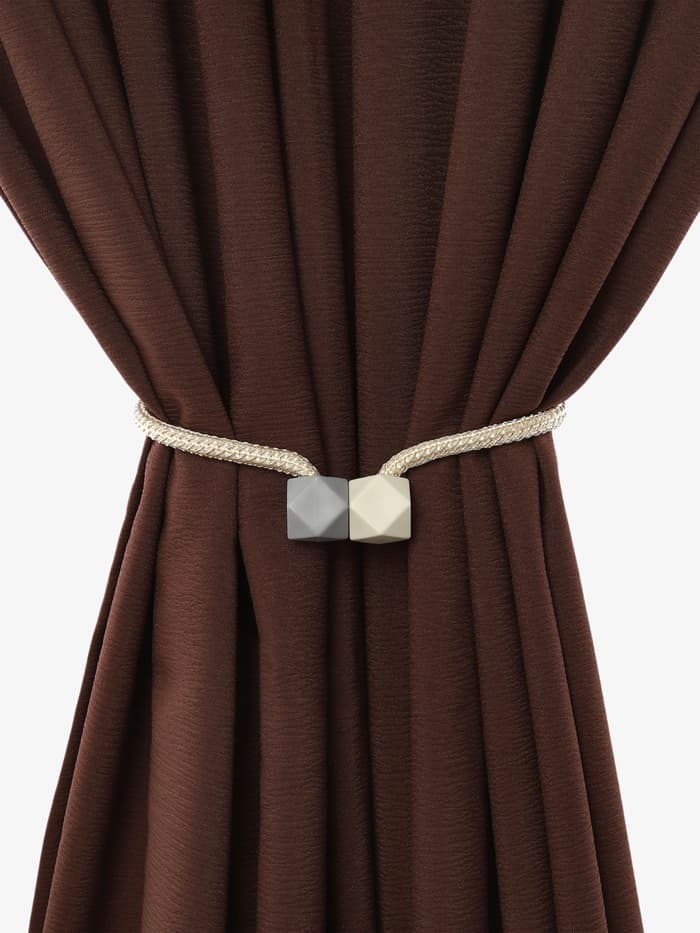 Подхват для штор «Камушки», d=3×46 см, пепельно-бежевый, серый