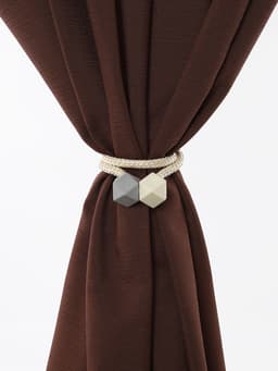 Подхват для штор «Камушки», d=3×46 см, пепельно-бежевый, серый