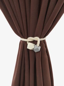 Подхват для штор «Камушки», d=3×46 см, пепельно-бежевый, серый