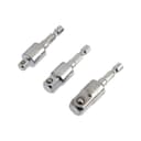 Набор шарнирных адаптеров для шуруповерта ТУНДРА, CrV, 1/4 - 3/8 - 1/2", 52 - 57 мм, 3 шт.