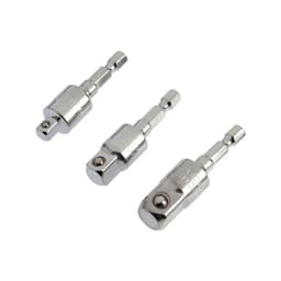 Набор шарнирных адаптеров для шуруповерта ТУНДРА, CrV, 1/4 - 3/8 - 1/2", 52 - 57 мм, 3 шт.