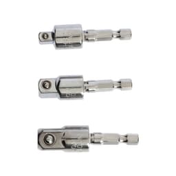 Набор шарнирных адаптеров для шуруповерта ТУНДРА, CrV, 1/4 - 3/8 - 1/2", 52 - 57 мм, 3 шт.