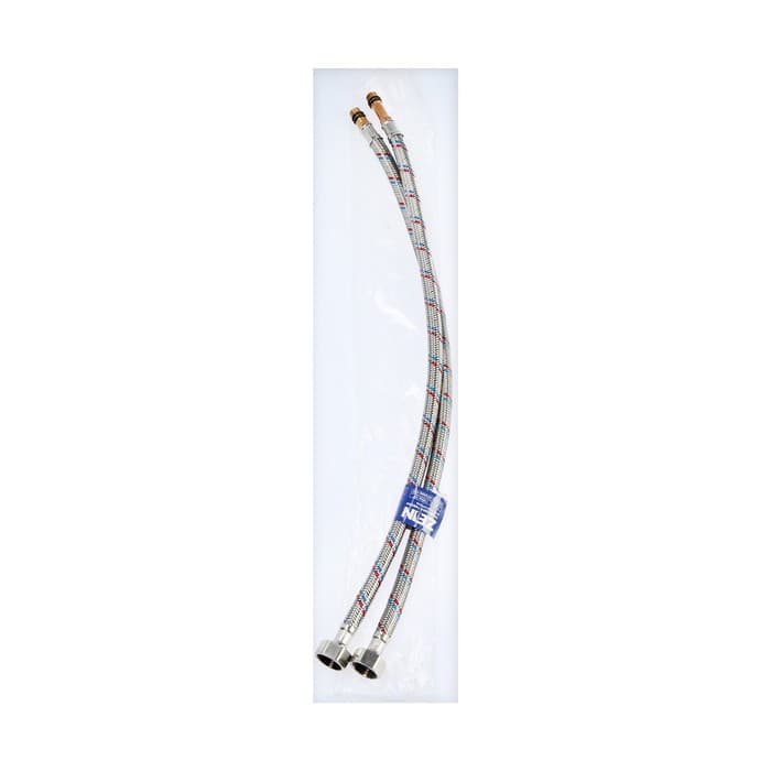 Подводка гибкая для смесителя ZEIN, гайка 1/2", штуцер М10, 50 см, набор 2 шт.