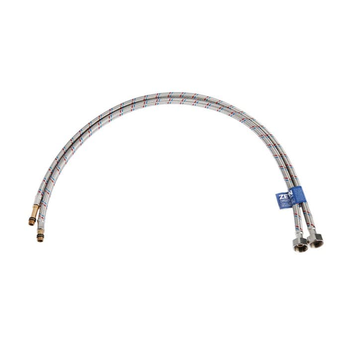 Подводка гибкая для смесителя ZEIN, гайка 1/2", штуцер М10, 80 см, набор 2 шт.