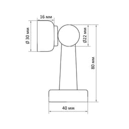 Упор дверной LOCKLAND, магнитный, цвет медь
