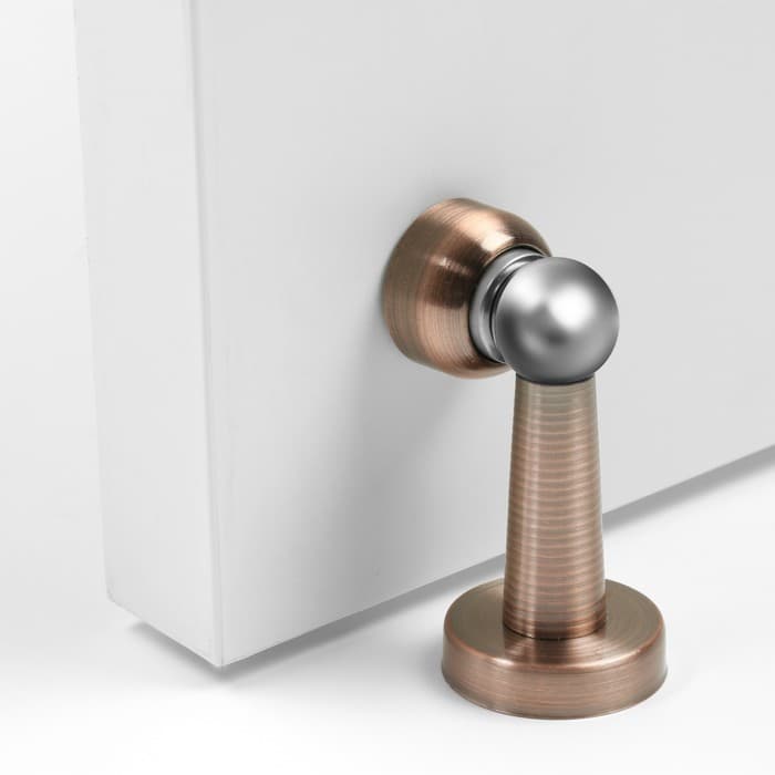 Упор дверной LOCKLAND, магнитный, цвет медь