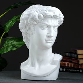 Бюст «Давид», фигурка гипс, белый, 24×45 см