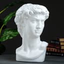 Бюст «Давид», фигурка гипс, белый, 24×45 см