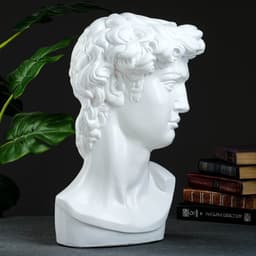 Бюст «Давид», фигурка гипс, белый, 24×45 см