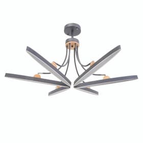 Люстра с ПДУ 1692/6 LED 168 Вт 3000-6000К диммер серый 118×118×45 см BayerLux
