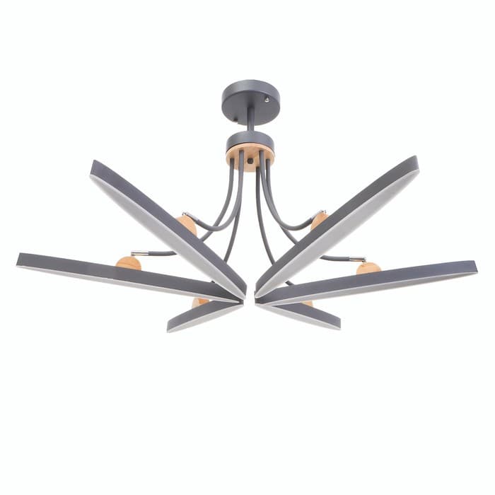 Люстра с ПДУ 1692/6 LED 168 Вт 3000-6000К диммер серый 118×118×45 см BayerLux