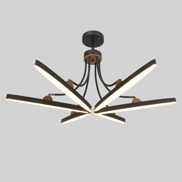 Люстра с ПДУ 1692/6 LED 168 Вт 3000-6000К диммер серый 118×118×45 см BayerLux
