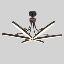 Люстра с ПДУ 1692/6 LED 168 Вт 3000-6000К диммер серый 118×118×45 см BayerLux