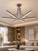 Люстра с ПДУ 1692/6 LED 168 Вт 3000-6000К диммер серый 118×118×45 см BayerLux