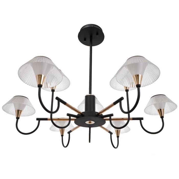 Люстра 1695/9 LED 216 Вт 3000-6000К черно-золотой 95×95×113 см BayerLux