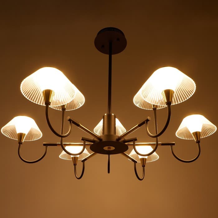 Люстра 1695/9 LED 216 Вт 3000-6000К черно-золотой 95×95×113 см BayerLux