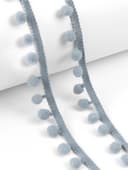 Тесьма декоративная с помпонами, 25±5 мм, 8±0.5 м, серая