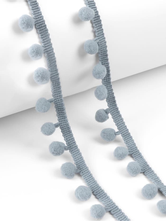 Тесьма декоративная с помпонами, 25±5 мм, 8±0.5 м, серая