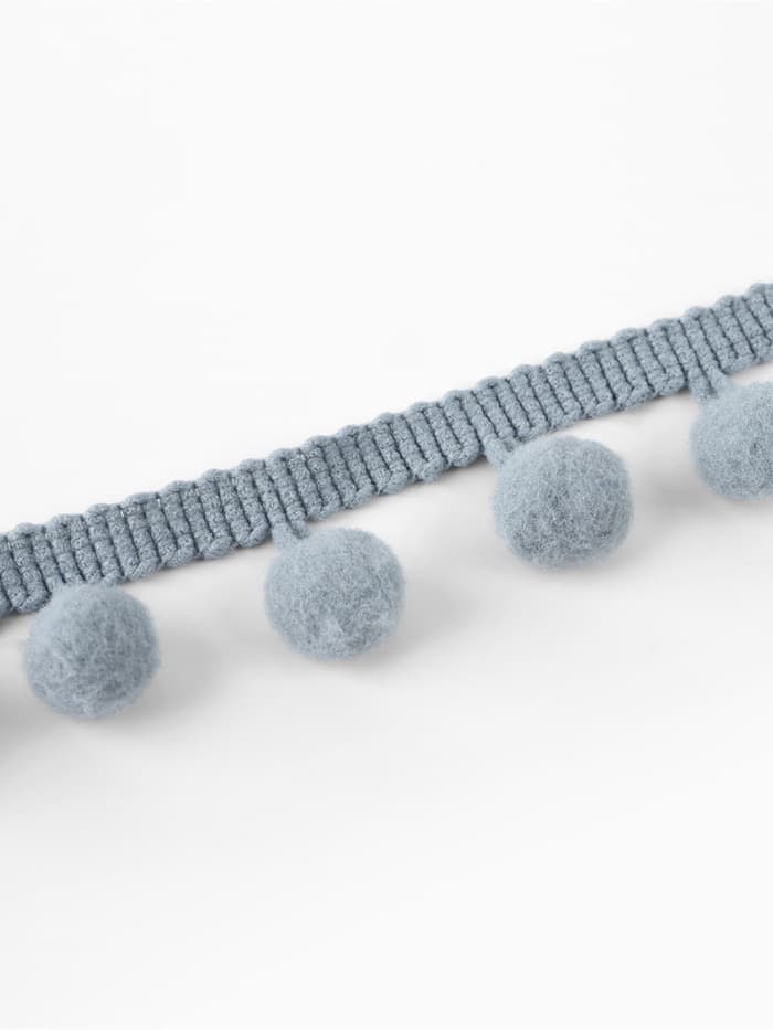 Тесьма декоративная с помпонами, 25±5 мм, 8±0.5 м, серая