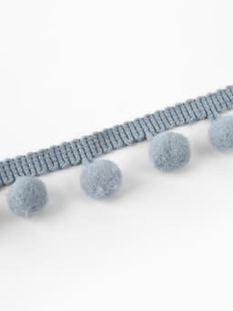 Тесьма декоративная с помпонами, 25±5 мм, 8±0.5 м, серая