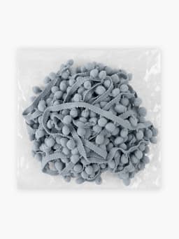 Тесьма декоративная с помпонами, 25±5 мм, 8±0.5 м, серая